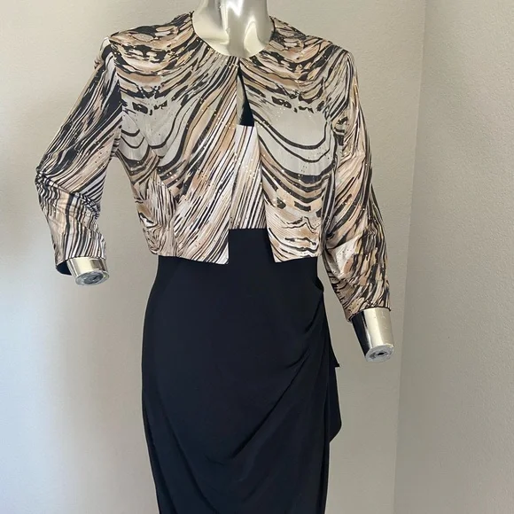 Established 1962 Dresses | Established 1962 Black & Gold Evening Dress with Jacket | Color: Black/Gold | Size: 6 | Pm-69893977's Closet